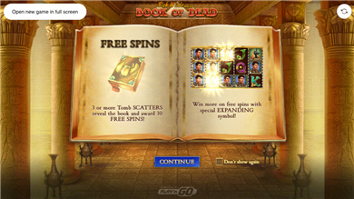 Book of Dead Intro — Freispiel-Erklärung